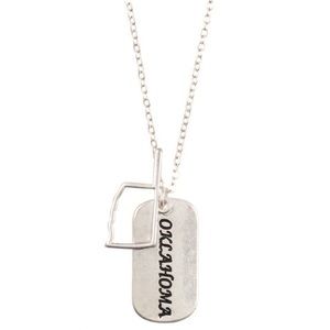 OK State Dog Tag Necklace
